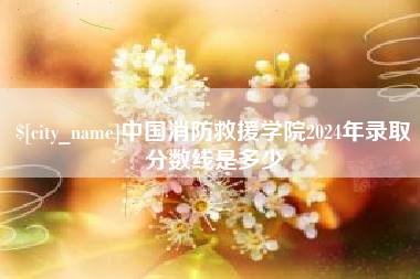 西双版纳中国消防救援学院2024年录取分数线是多少