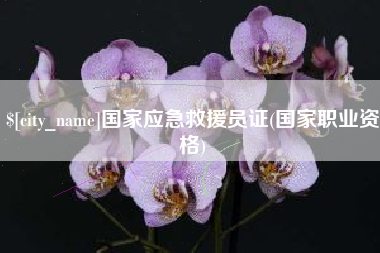 西双版纳国家应急救援员证(国家职业资格)