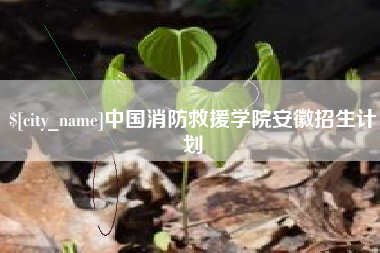 西双版纳中国消防救援学院安徽招生计划