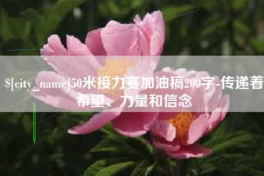 西双版纳50米接力赛加油稿200字-传递着希望、力量和信念