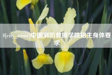 西双版纳中国消防救援学院招生身体要求