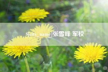 西双版纳张雪峰 军校
