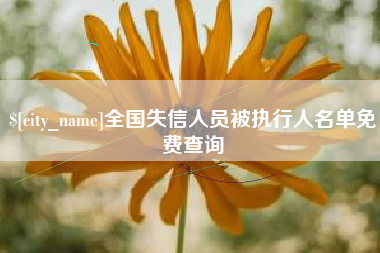 西双版纳全国失信人员被执行人名单免费查询