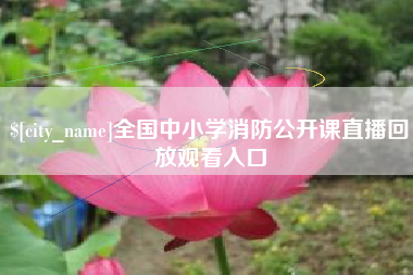 西双版纳全国中小学消防公开课直播回放观看入口