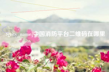 西双版纳中国消防平台二维码在哪里