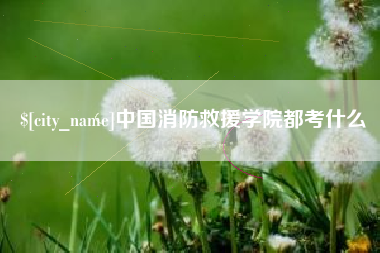 西双版纳中国消防救援学院都考什么