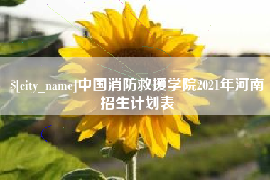 西双版纳中国消防救援学院2021年河南招生计划表