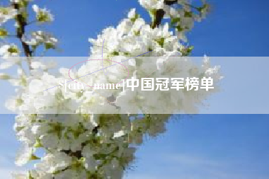 西双版纳中国冠军榜单
