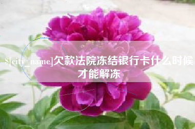 西双版纳欠款法院冻结银行卡什么时候才能解冻
