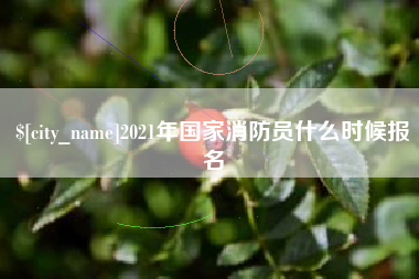 西双版纳2021年国家消防员什么时候报名