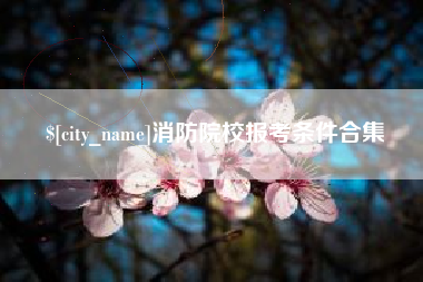 西双版纳消防院校报考条件合集